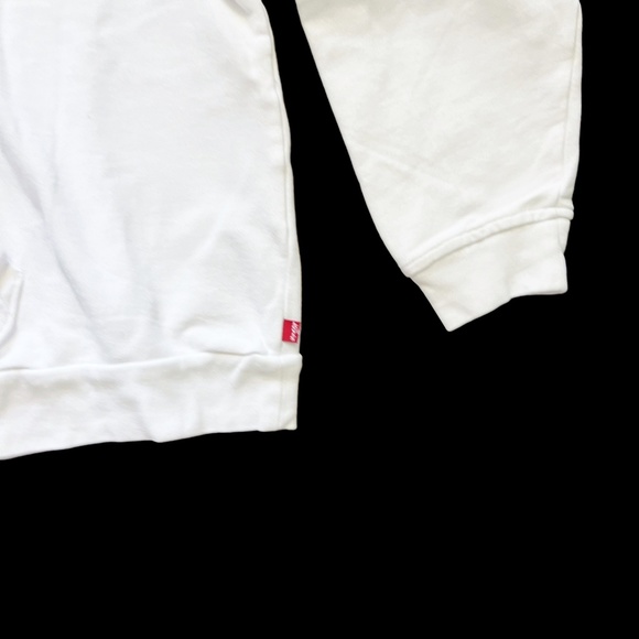 NWT LEVIS Ltd Ed UNBASIC HELLO KITTY WITH PATCH Women's Hoodie Jacket White - Picture 6 of 9